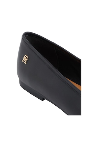 Tommy Hilfiger Kadın Smooth Siyah Deri Ballet-13116 Siyah