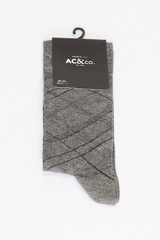AC&Co / Altınyıldız Classics Erkek Grı-sıyah Tekli Desenli Bambu Çorap Grı-sıyah