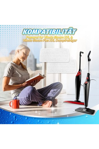 Crackedice Vileda Steam Xxl Buharlı Paspas Aksesuarları İçin Paspas Pedi Yıkanabilir Paspas Bezi