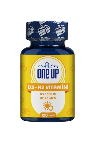 One Up D3 + K2 Vitamini 120 Tablet Aromasız