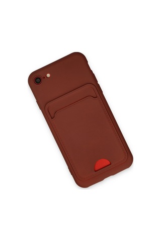 iPhone Uyumlu 7 Kılıf Kelvin Kartvizitli Silikon - Bordo
