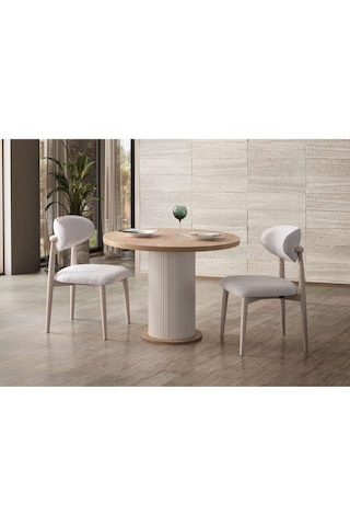 Montana Yemek Masası Takımı 2 Kişilik Takım Bej