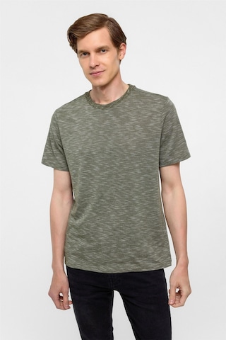 SÜVARİ Haki Regular Armürlü Bisiklet Yaka Tişört-38305 Haki