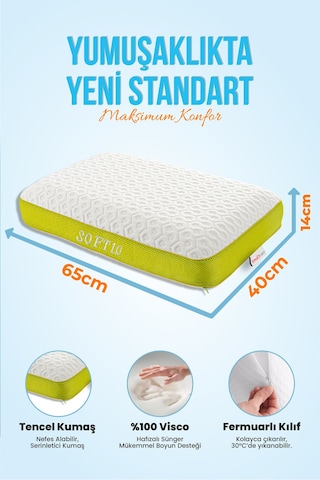 Viscofoam Ergofoam Galaxy Motion Ortopedik Yastık Yumuşak Visco Yastık Soft 1.0