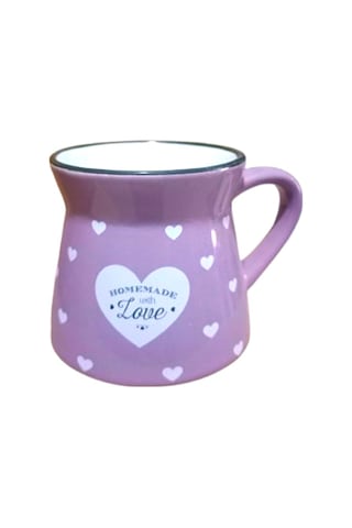 Seramik Kulplu Bardak Kalpli Desen Renli 250 Cc - Çok Renkli Çok Renkli