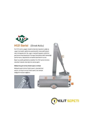 İto H121 Kapı Hidroliği Dirsek Kollu-320