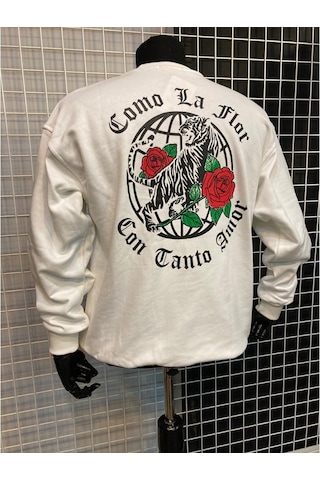 Insane Minds Bisiklet Yaka Baskılı Oversize Sweatshirt
