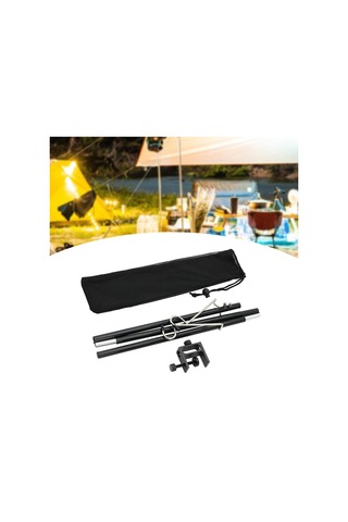 Homyl Kamp Feneri Standı 2 Adet Kancalı Asılı Işık Siyah Siyah