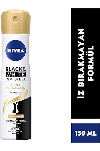 Nivea Black & White Invisible İpeksi Pürüzsüzlük Kadın Deodorant 150 ML