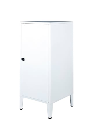 Lande Ziglat Serisi Kilitli Metal Home Office Dolabı Metal Kapaklı Beyaz Ral 9003 450x940x450 Mm Gri-beyaz