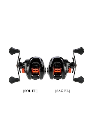 Valkyrie As200 6.3.1 9 8kg Baitcasting Çıkrık Olta Motoru - Sol El - Carbon Body - Hızlı Sarım - 9 Kademe Manyetik Fren