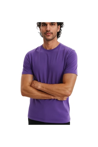Ar-ma Erkek Regular Fit Pamuk Süprem Basic Bisiklet Yaka Tişört Y31344408002 Mor 2XL