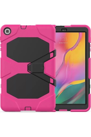 Newface Samsung Galaxy Uyumlu T510 Tab A 10.1 Kılıf Griffin Tablet Kapak - Pembe Arka Kapak