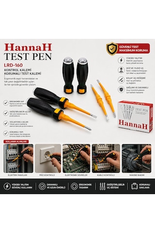 Eltaş Lrd-160 Kontrol Kalemi Ve Tornavida - 2'si 1 Arada Düz Ve Yıldız Uçlu- 18'li Paket Diğer