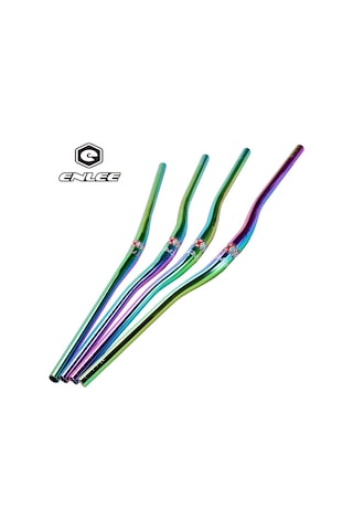 Enlee K05 Low Rıser Alüminyum Gidon 31,8mm 800/25mm Rainbow Siyah