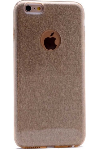 Apple Uyumlu iPhone 7 Plus Kılıf Zore Shining Silikon Gold