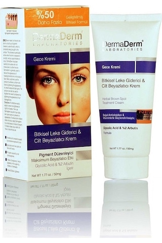 Dermaderm Bitkisel Leke Giderici & Cilt Beyazlatıcı Gece Kremi 100 G Dermaderm Bitkisel Leke Giderici & Cilt Beyazlatıcı Gece Kremi 100 G