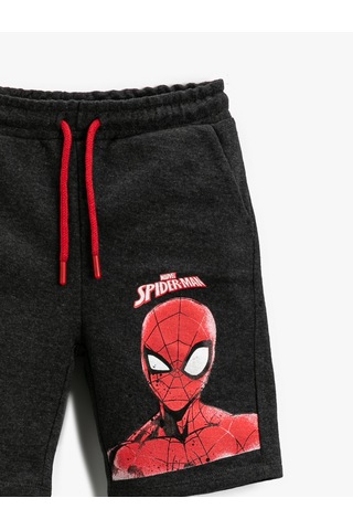 Koton Spiderman Lisanslı Baskılı Şort Beli Bağcıklı Antrasit 2skb40028tk Antrasit