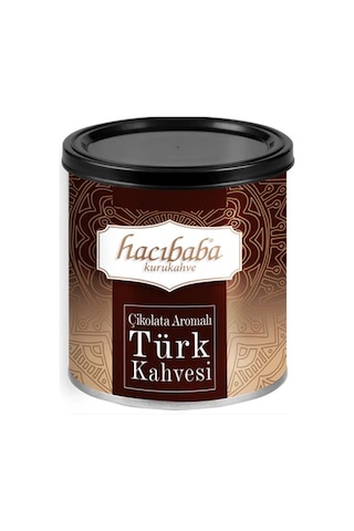 Hacıbaba Çikolata Aromalı Türk Kahvesi Teneke Kutu 100 Gr X 6 Adet Öğütülmüş