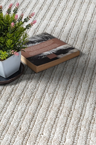 Yalın Microfiber Bukle Dokuma Halı Antre Hol Kesme Halı Yolluk 5771 Krem Krem Krem