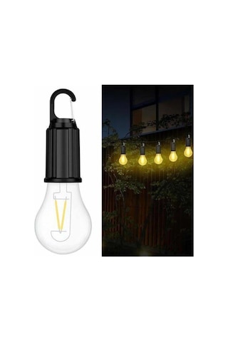 Şarjlı Dekoratif Kamp Lambası Askılı Ampul Led Işık Type-c Girişli Diğer