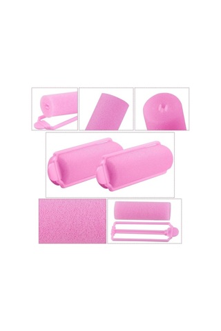 36 Adet Köpük Saç Bigudisi 20 Mm Mini Köpük Saç Şekillendirici Bigudiler Saklama Çantalı Esnek Sünger Bigudiler Yumuşak Uyku Bigudileri Pembe