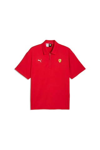 Puma Ferrarı Cloudspun Polo Erkek Günlük Polo Tişört 63424702 Kırmızı