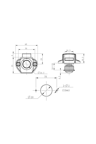 Tekne Karavan Basmalı Dolap Kulbu. Dolap Kilidi. Bas - Çek Tip Küçük Boy 20Mm