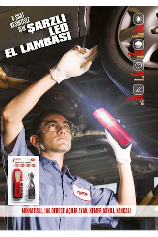 Rico Rc0028 420 Lümens Şarjlı Led El Feneri El Lambası Mıktanıslı