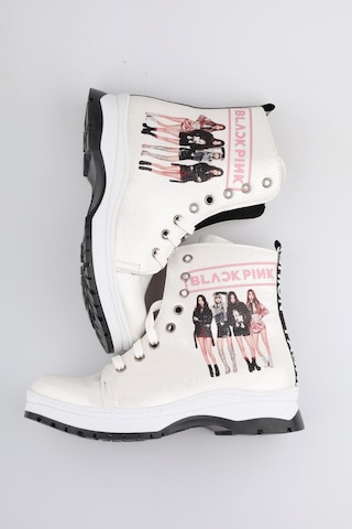 Ramer Beyaz Blackpink Fermuarlı Kız Çocuk Botu cb01-10868 001