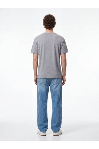 LTB Vintage Efektli Relaxed Fit Gri T-shırt