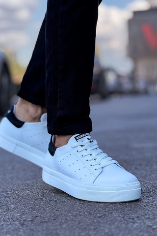 Ch983 - Cbt Tennis Erkek Ayakkabı Beyaz/sıyah Çok Renkli