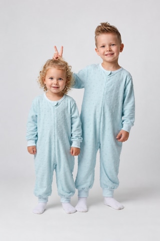 Babyhola Mevsimlik Çocuk Uyku Tulumu 1.5 Tog 1-8 Yaş Unisex Uzun Kollu %100 Pamuk 2710 Mavi