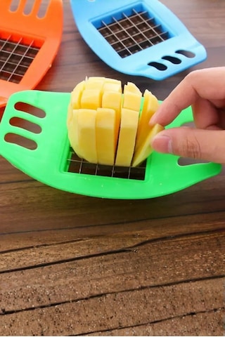 Pratik Kare Patates Dilimleyici Çok Renkli