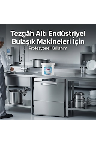 Günsu Owi Endüstriyel Bulaşık Makinesi Tableti 40 Adet Tezgah Altı Bulaşık Ve Bardak Yıkama Makineleri İçin
