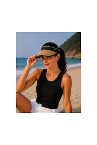 Flex Fashıon Uzatmalı Vizör Tepesi Açık-tesettüre Uygun-boyutu Ayarlanabilir-ithal Hasır Şapka-güneş Koruyucu Başlık, Somon - 892857915 Somon - 892857915 Somon