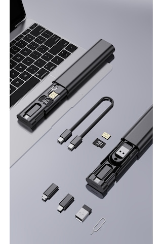 Seyahat Kiti, 7 In 1 Çok Işlevli Type-c, Usb, Micro Lighting Port, Apple Uyumlu iPhone, Android, Pc Çevirici