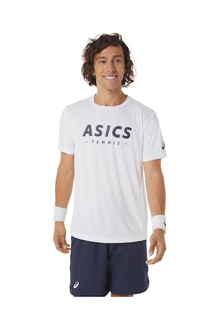 Asics MEN COURT TENNIS GRAPHIC TEE Beyaz Erkek Kısa Kollu Tshirt 2041A259-100