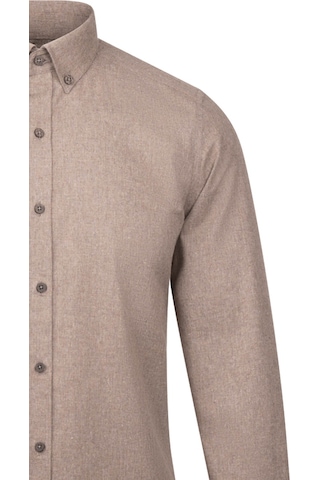 Hatemoğlu Kahverengi Slim Fit Uzun Kollu Düğmeli Yaka Pamuklu Gömlek 24d190000051 C21 1852644 Kahverengi
