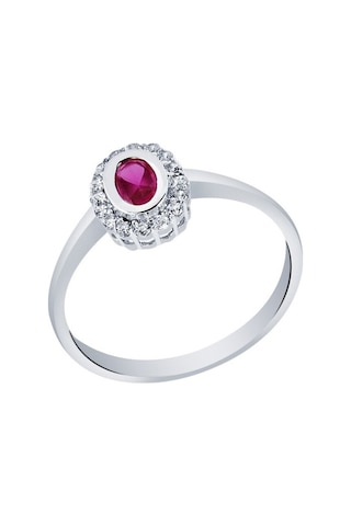Diamond Line - Gülaylar - Altın 14 Ayar Trend Renkli Taşlı Yüzük
