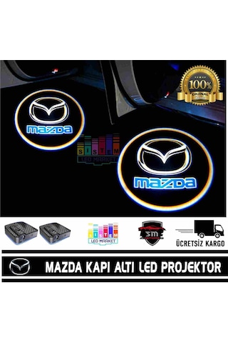 Mazda Araçlar İçin Pilli Yapıştırmalı Kapı Altı Led Logo N11.9679