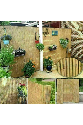 Kamış Çit 3 M Hasır Çit Gölgelik Çit Bambu Çit Rulo Çit