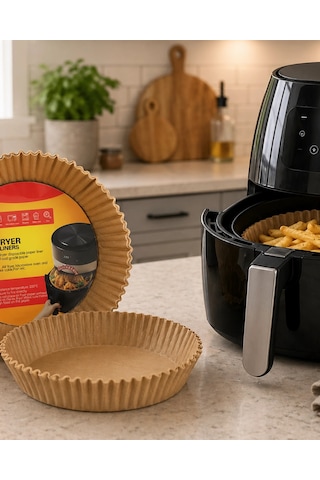 Mey İthalat 100 Lü Airfryer Kağıdı Yağ Geçirmez Yapışmaz Pişirme Kağıdı