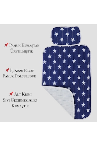 MorBebe Pratik Alt Değiştirme Matı Minderi Alt Değiştirme Pedi Bakım Örtüsü Lacivert