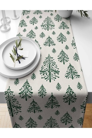 Yılbaşı Desen Runner Christmas Yeniyıl Runner 40 X 140 - 2 Adet Renkli