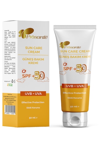 Prosante Güneş Bakım Kremi Spf +50 Çocuk Etkili Koruma 50ml