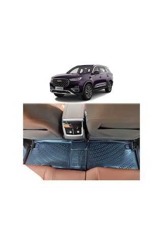 Bod Chery Tiggo 8 Pro 2023 Sonrası Excellent Paket 3 Sıra 3D Havuzlu Paspas