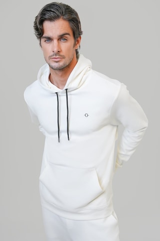 Back & Bond Beyaz Regular Fit Pamuklu Kapüşonlu Sweatshirt-beyaz Beyaz