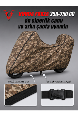 Honda Forza 250-750 Cc Army Premium Kamuflaj Desenli Suya Ve Güneş Işınlarına Dayanıklı Motosiklet Brandası Honda Forza 250-750 Cc Army Premium Kamuflaj Desenli Suya Ve Güneş Işınlarına Dayanıklı Motosiklet Brandası