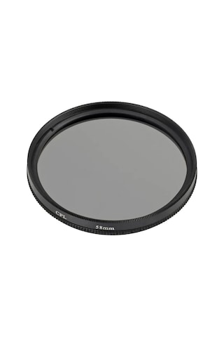 58mm Cpl Polarize Filtre Dairesel Polarizasyon, Yansıma Azaltıcı, Metal Çerçeve